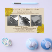 Dandelion Rustikale Blume Einfache Moderne 3 Foto Flyer (Einzeln)