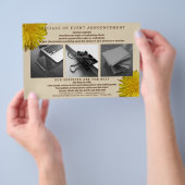 Dandelion Rustikale Blume Einfache Moderne 3 Foto Flyer (Handgriff)