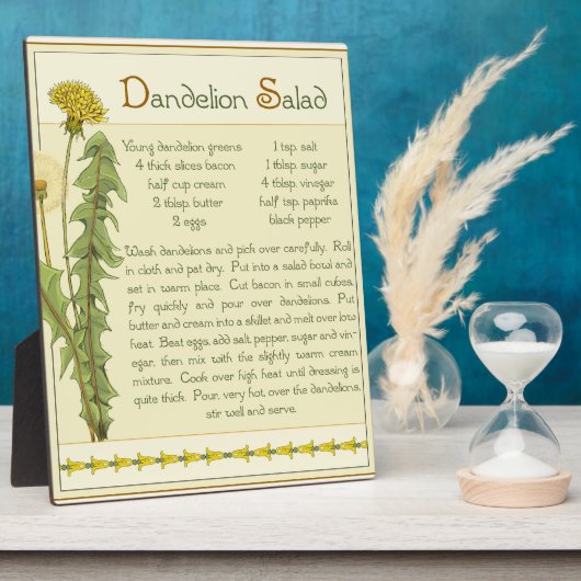Dandelion Salad - Fotoplatte (Seite)