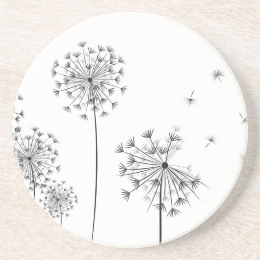 Dandelion Sandstein Untersetzer (Vorne)