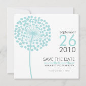 Dandelion Save the Date Ankündigungen (Vorderseite)