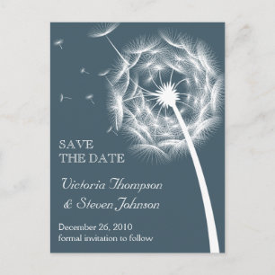 Dandelion Save the Date Postcard Ankündigungspostkarte