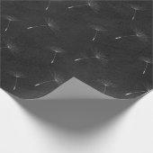 Dandelion Schwarz-weiß Lines Chalkboard Lines Geschenkpapier (Ecke)