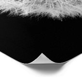 Dandelion Schwarz-weißes Nahaufnahmen Foto inspiri Poster (Ecke)