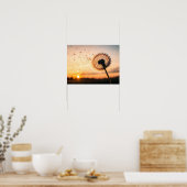 Dandelion seed head blowing poster (Küche)