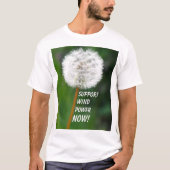 Dandelion Seed Head Wind Power T - Shirt (Vorderseite)