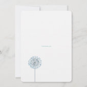 Dandelion Seedlings Blue Religious Einladung (Rückseite)