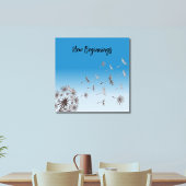 Dandelion Seeds fliegen in den Himmel Neubeginn Poster