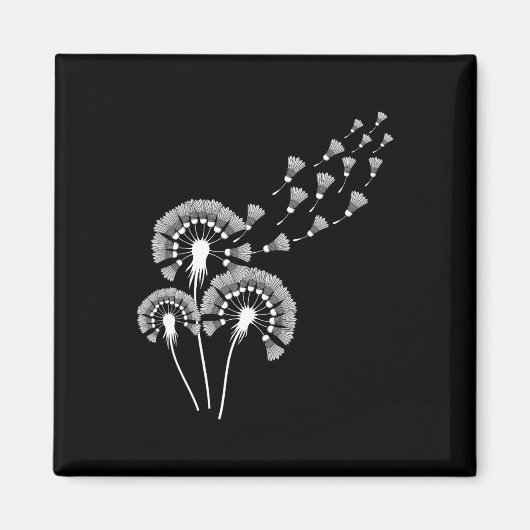 Dandelion Shuttle Shirt für Badminton Player Badmi Magnet (Vorne)