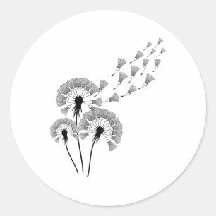 Dandelion Shuttle Shirt für Badminton Player Badmi Runder Aufkleber