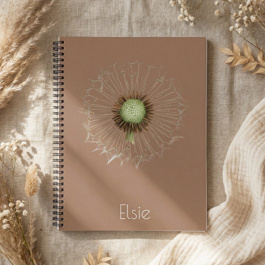 Dandelion Spiral Notebook – Soft Botanical Design Notizblock