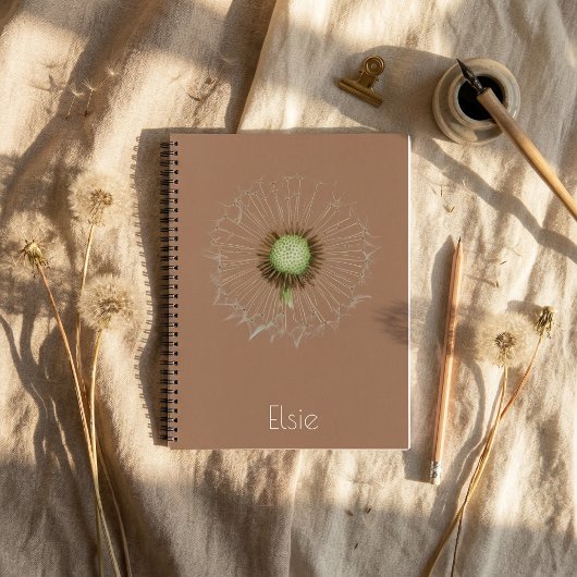 Dandelion Spiral Notebook – Soft Botanical Design Notizblock