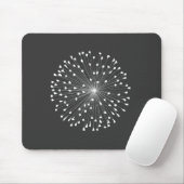DANDELION STERNEXPLOSION IN WEISS MOUSEPAD (Mit Mouse)