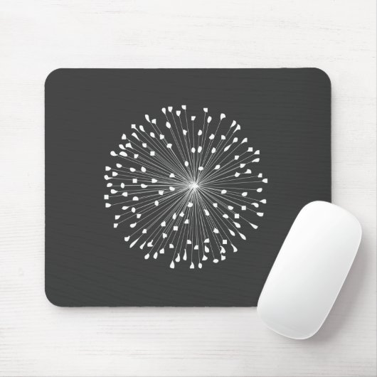 DANDELION STERNEXPLOSION IN WEISS MOUSEPAD (Mit Mouse)