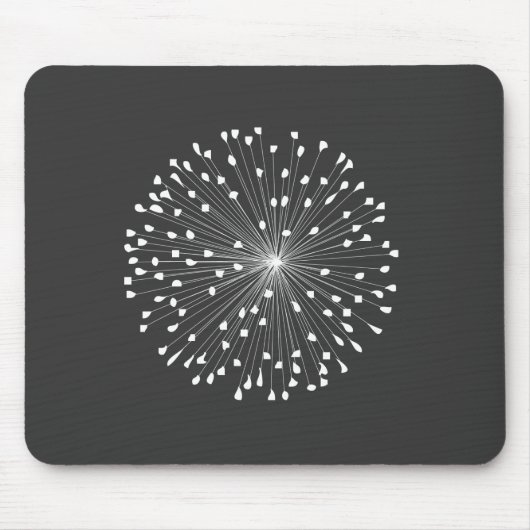 DANDELION STERNEXPLOSION IN WEISS MOUSEPAD (Vorne)
