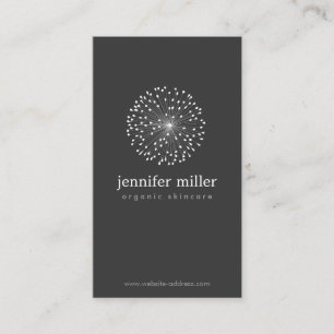 DANDELION STERNEXPLOSION LOGO II on DARK GRAY Visitenkarte