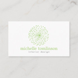 DANDELION STERNEXPLOSION LOGO in FRESH GREEN Visitenkarte
