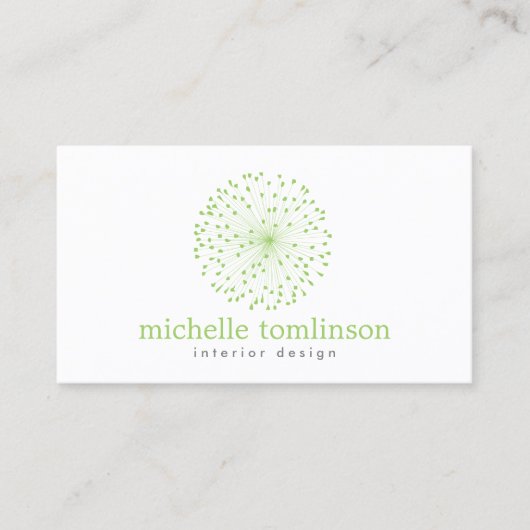 DANDELION STERNEXPLOSION LOGO in FRESH GREEN Visitenkarte (Vorderseite)