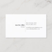 DANDELION STERNEXPLOSION LOGO on DARK GRAY Visitenkarte (Rückseite)