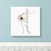 Dandelion Sunset Inspiration Butterfly Leinwanddruck (Insitu (Holzboden))