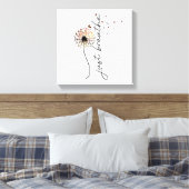 Dandelion Sunset Inspiration Butterfly Leinwanddruck (Insitu (Schlafzimmer))
