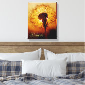 Dandelion Sunset Leinwanddruck (Insitu (Schlafzimmer))