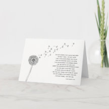 Dandelion Sympathy Card für den Verlust