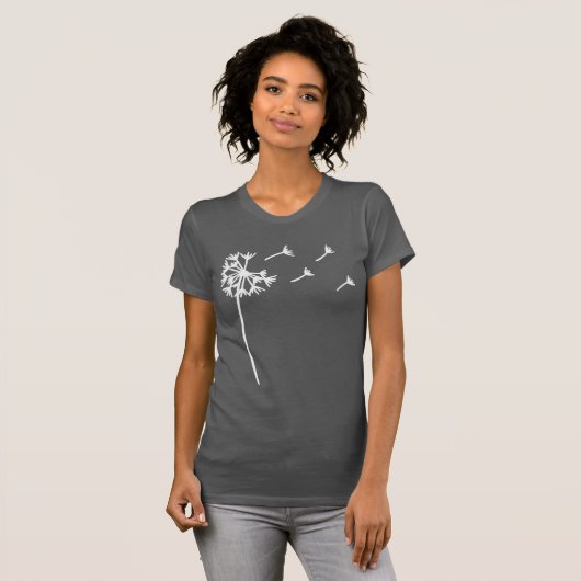 Dandelion-T - Shirt Karkohle Grau  (Vorne ganz)