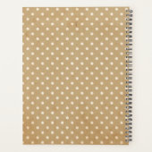 Dandelion Tan & White Polka Dot Scatter Kindness Planer (Rückseite)