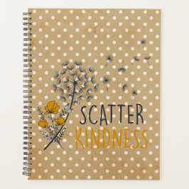 Dandelion Tan & White Polka Dot Scatter Kindness Planer