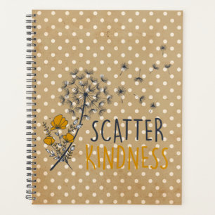 Dandelion Tan & White Polka Dot Scatter Kindness Planer