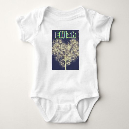 Dandelion träumt Personalisierten Baby Bodysuit. Baby Strampler (Vorderseite)