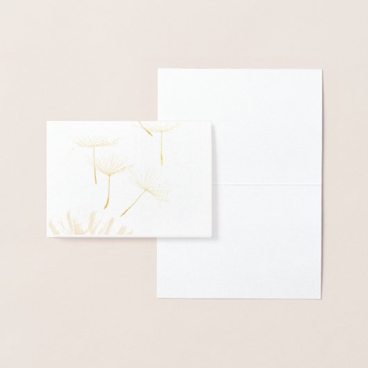 Dandelion Tufts in Flight Folienkarte (Anzeige)