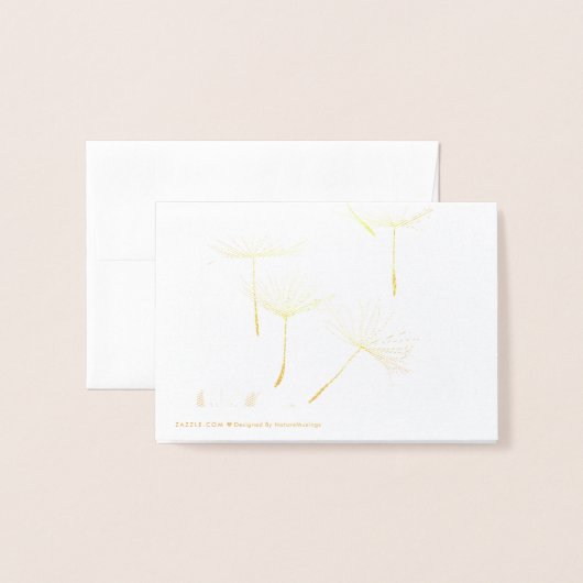 Dandelion Tufts in Flight Folienkarte (Rückseite mit Umschlag)