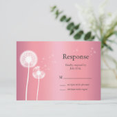 Dandelion UAWG in Rose Gold und Grau RSVP Karte (Stehend Vorderseite)