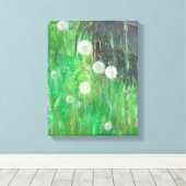 Dandelion Uhren im Grass 2008 Öl auf Leinwand (Insitu (Holzboden))