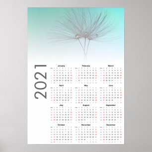 Dandelion Uhren Kalender 2021 Poster