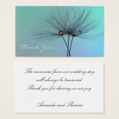 Dandelion Uhren Makro Danke Karte (Vorne & Hinten)
