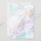 Dandelion und Glitzer Einladung zur Hochzeit (Rückseite)