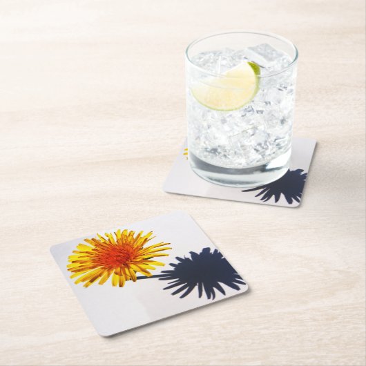 Dandelion und Shadow Coercnm Rechteckiger Pappuntersetzer (Vor Ort)