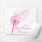 Dandelion Warrior Brustkrebs Bewusstsein Mousepad (Mit Mouse)