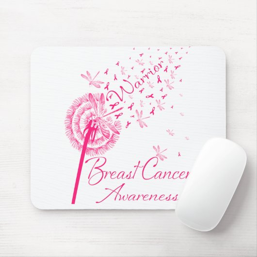 Dandelion Warrior Brustkrebs Bewusstsein Mousepad (Mit Mouse)