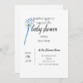 Dandelion Watercolor Kinderdusche Einladung (Vorne/Hinten)