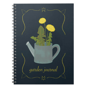 Dandelion Watering Can Garden Journal Notizblock