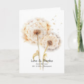 Dandelion Wedding Dankeskarte (Vorderseite)