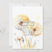 Dandelion Wedding Probe Dinner Einladung (Vorderseite)