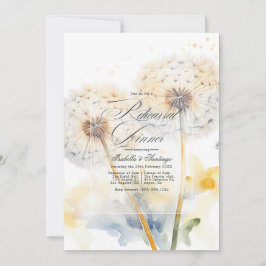 Dandelion Wedding Probe Dinner QR Code Einladung