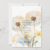 Dandelion Wedding QR Code Einladung (Vorderseite)