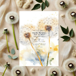 Dandelion Wedding QR Code Einladung