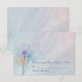 Dandelion Wedding RSVP Karte (Vorne/Hinten)